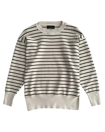 Barbara Striped Pullover Strik - WITHBLACK